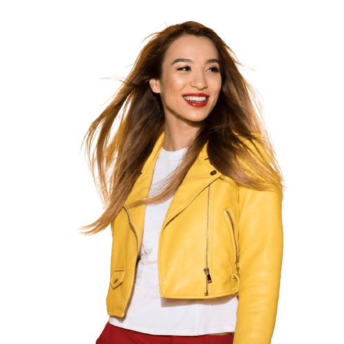 Woman in yellow jacket